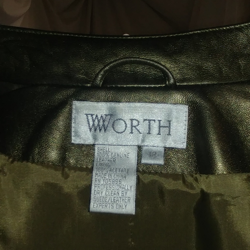 Worth. Metallic Leather Jacket - Picture 8 of 8